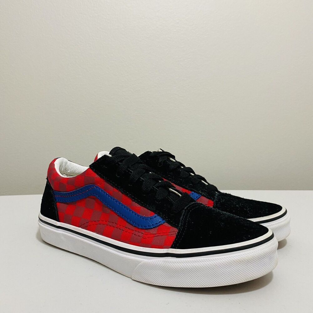 Vans "Off The Wall" Old Skool Low Checkered Skate Sneaker Shoes Size 4 Kids